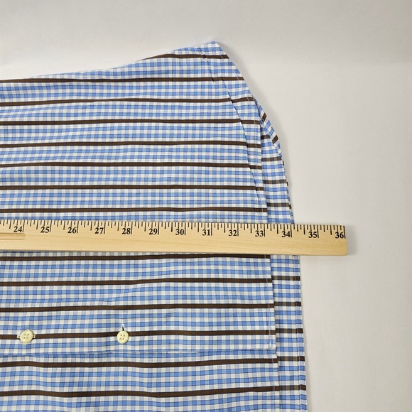 Peter Millar Shirt Mens XXL Blue Check Designer American Preppy Casual Timeless - Picture 8 of 9
